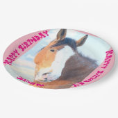 こんにちは豪華な馬の誕生日カード ペーパープレート (アングル)