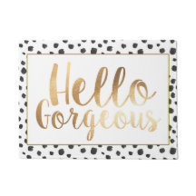 こんにちは豪華な、ドアマット