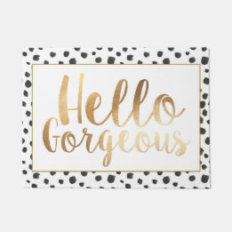 こんにちは豪華な、ドアマット ドアマット