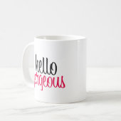 こんにちは豪華 コーヒーマグカップ (正面左)