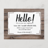 こんにちは近所の木の素朴に会う ポストカード (正面)