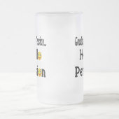 こんにちは退職年金 フロストグラスビールジョッキ (中央)