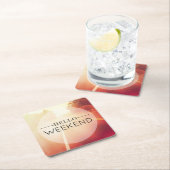 こんにちは週末3 スクエアペーパーコースター (インサイチュ)