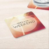 こんにちは週末3 スクエアペーパーコースター (アングル)