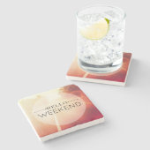 こんにちは週末3 ストーンコースター (横)