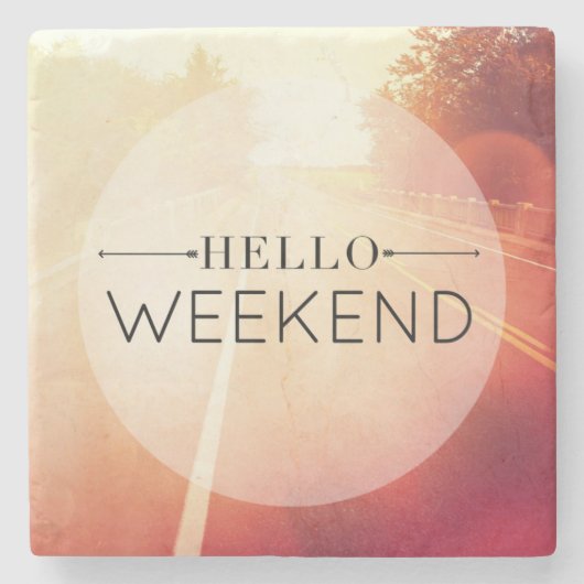 こんにちは週末3 ストーンコースター (正面)