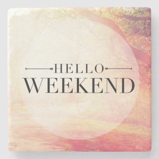 こんにちは週末5 ストーンコースター (正面)