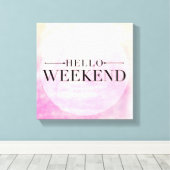 こんにちは週末 キャンバスプリント (インサイチュ (ウッドフロア))