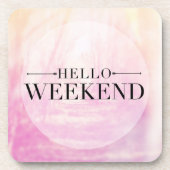 こんにちは週末 コースター (正面)