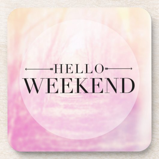 こんにちは週末 コースター (正面)