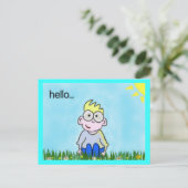 こんにちは郵便はがき ポストカード (スタンド正面)