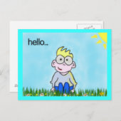 こんにちは郵便はがき ポストカード (正面/裏面)