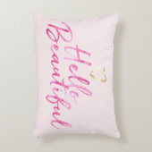 こんにちは金ゴールドのハートと美しい アクセントクッション (正面(垂直))