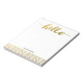 こんにちは金ゴールドパーソナライズされた、 ノートパッド (回転)