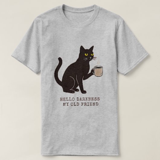 こんにちは闇よ Tシャツ (デザイン正面)