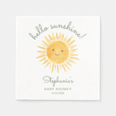 こんにちは陽の光ベビーシャワー スタンダードカクテルナプキン (正面)