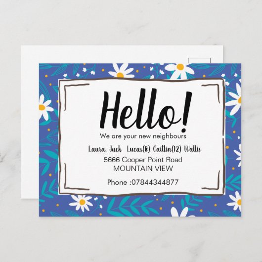 こんにちは隣人のフローラはがき ポストカード (正面/裏面)