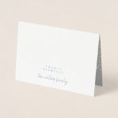 こんにちは雪の年賀状 箔カード (正面)