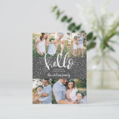 こんにちは雪の数々のな写真の新年 シーズンポストカード (スタンド正面)