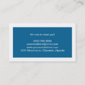 こんにちは青の個人的なネットワーキングの名刺 名刺 (裏面)