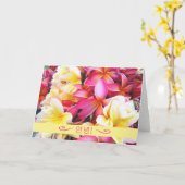 こんにちは韓国のプルメリアフランギパニ花 カード (黄色い花)