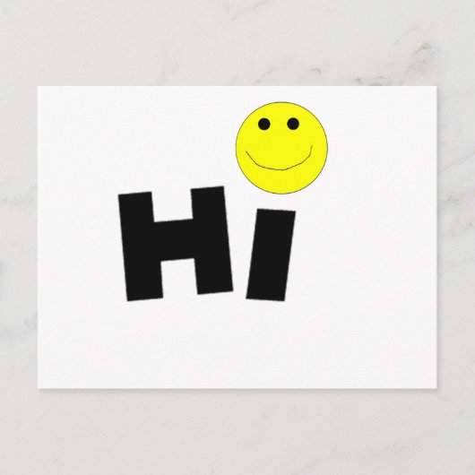 こんにちは顔) ポストカード (正面)