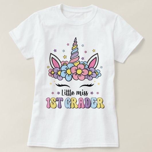こんにちは1年生の先生 コケット鉛筆リボン Tシャツ (デザイン正面)