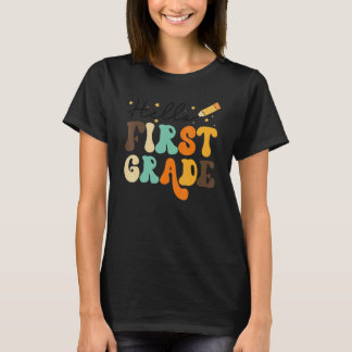 こんにちは1年生チーム 小学校1年生の先生へ バック・トゥー・スクール Tシャツ