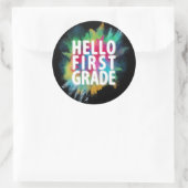 こんにちは1年生!おもしろい1級新学期 ラウンドシール (バッグ)