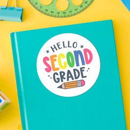 こんにちは2年生の新学期 ラウンドシール