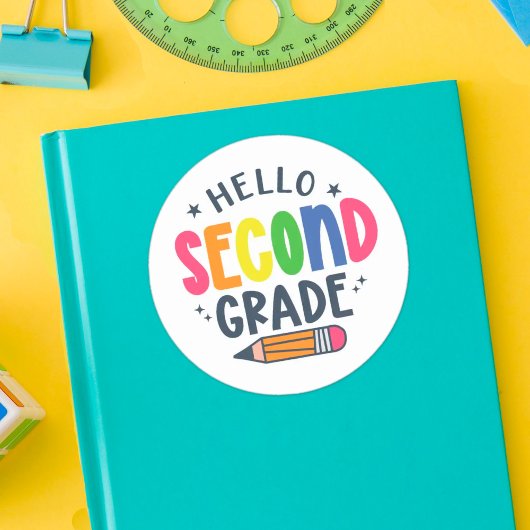 こんにちは2年生の新学期 ラウンドシール