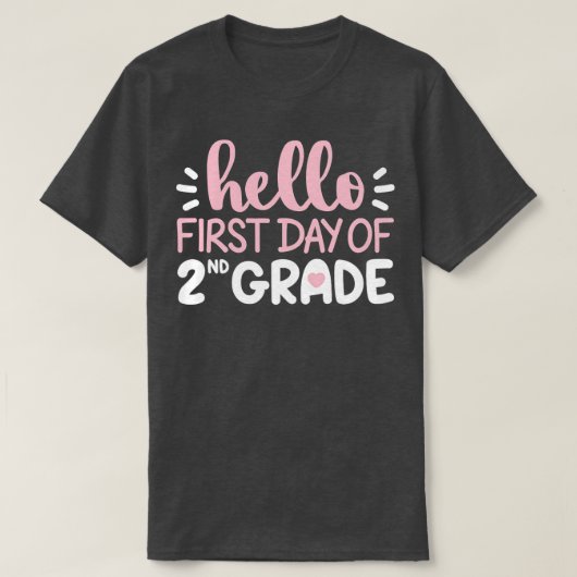 こんにちは2年生チーム2年生Squの最初の日 Tシャツ (デザイン正面)