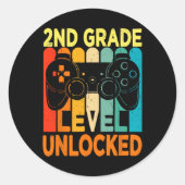 こんにちは2年生レベルのロック解除されたビデオゲームに戻る ラウンドシール (正面)