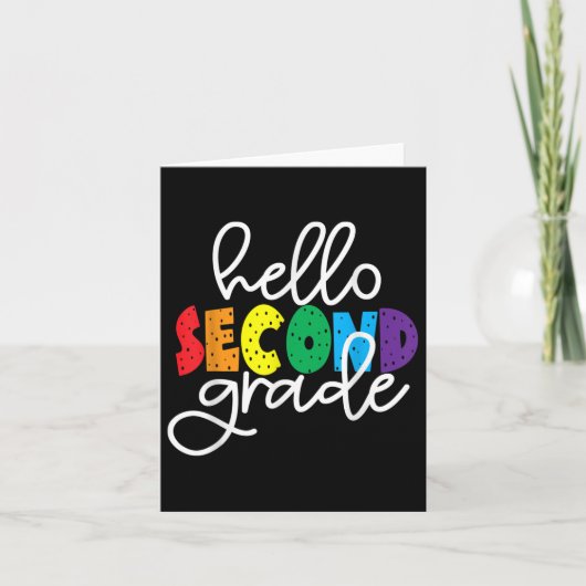 こんにちは2年生2年生の最初の日 カード (正面)