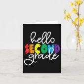 こんにちは2年生2年生の最初の日 カード (黄色い花)