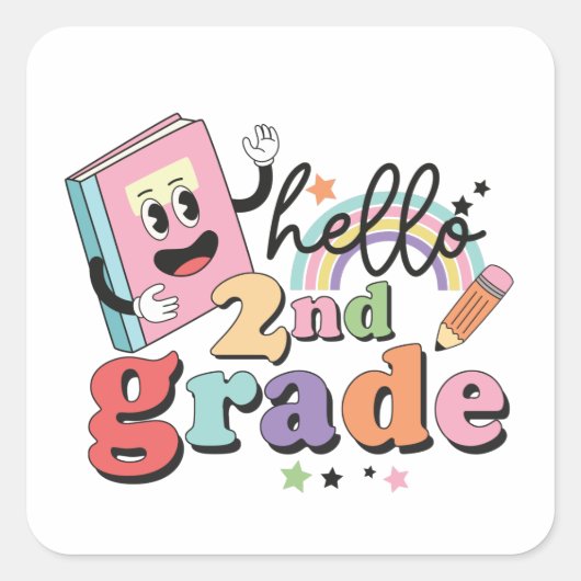 こんにちは2年生 スクエアシール (正面)