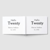 こんにちは20歳の誕生日の追加の名前のest。年の最小値の追加 ゲストブック (全面)