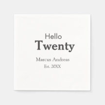 こんにちは20歳の誕生日の追加の名前のest。年の最小値の追加