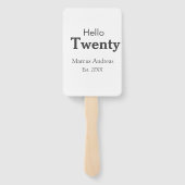 こんにちは20歳の誕生日の追加の名前のest。年の最小値の追加 ハンドファン (裏面)