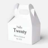 こんにちは20歳の誕生日の追加の名前のest。年の最小値の追加 フェイバーボックス (裏面サイド)