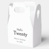 こんにちは20歳の誕生日の追加の名前のest。年の最小値の追加 フェイバーボックス (オープン)