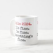 こんにちは2024素晴らし私は素晴らし引用文 コーヒーマグカップ (正面左)