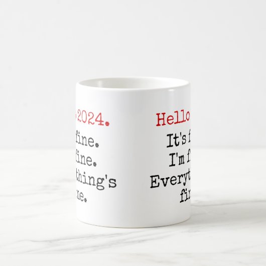 こんにちは2024素晴らし私は素晴らし引用文 コーヒーマグカップ (中央)