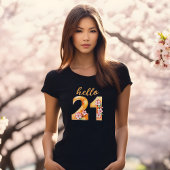 こんにちは21シックさくらんぼブロッサム21st誕生日Tシャツ Tシャツ
