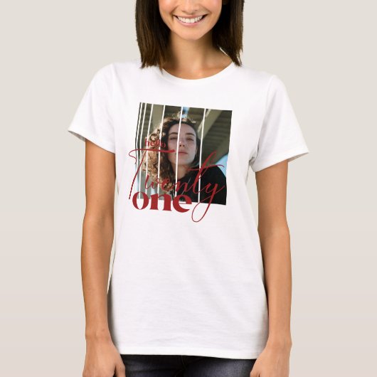 こんにちは21歳モダンの誕生日 Tシャツ (正面)