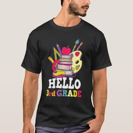 こんにちは3年生かわいい3年生1年生 Tシャツ (正面)