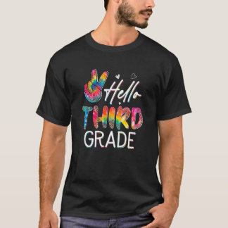 こんにちは3年生の最初の日に学校に戻る Tシャツ