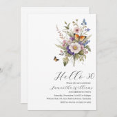 こんにちは30シンプル歳の大人30歳の誕生日の招待 招待状 (正面/裏面)