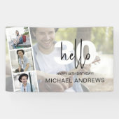 こんにちは30 |ユニセックス | |フォトコラージュ |誕生日パーティー 横断幕 (横)