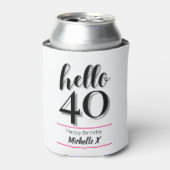 こんにちは40 - 40歳の誕生日 缶クーラー (缶正面)